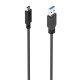 AISENS Cable USB 3.1 Gen2 10Gbps 3A, Tipo USB-C/M-A/M, Negro, 2.0m